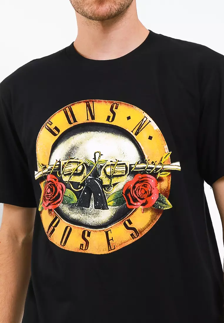 Ossu X DeeSummer T-Shirt Guns N' Roses Basic Logo Black Soft Cotton