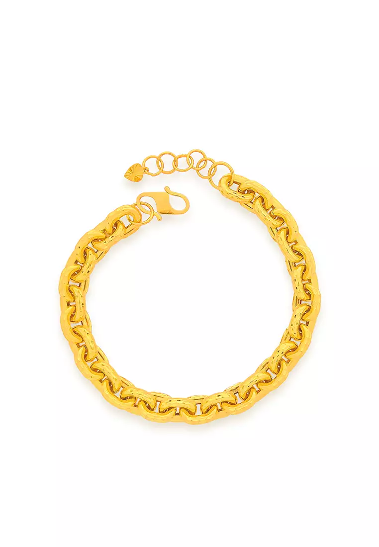 916/22K Gold Anchor / Sauh Bracelet T97 (L Size)