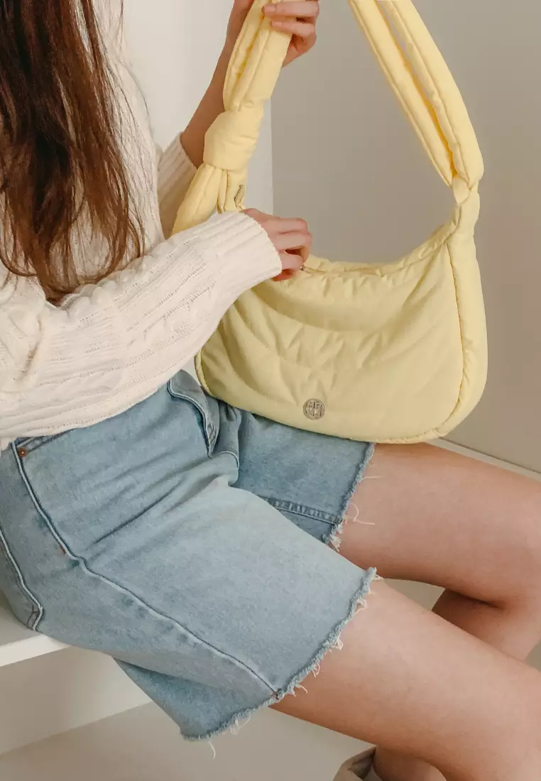 MARO MINI Nylon Crossbody Bag Lemon Yellow