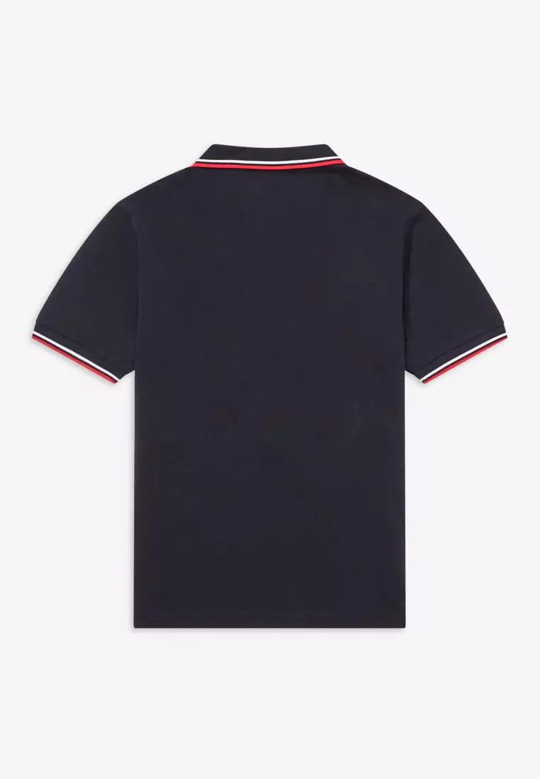Fred Perry M3600 Twin Tipped Fred Perry Shirt (Navy/White/Red)