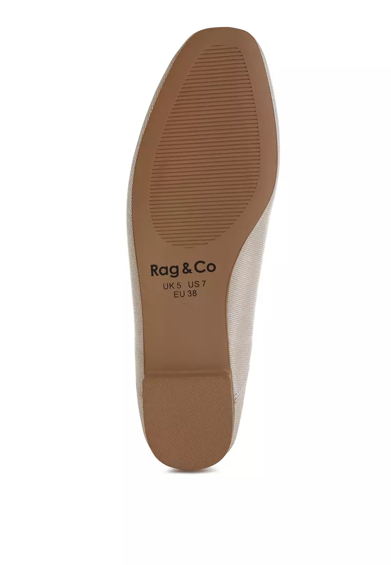 Metallic Ballet Flats in Gold