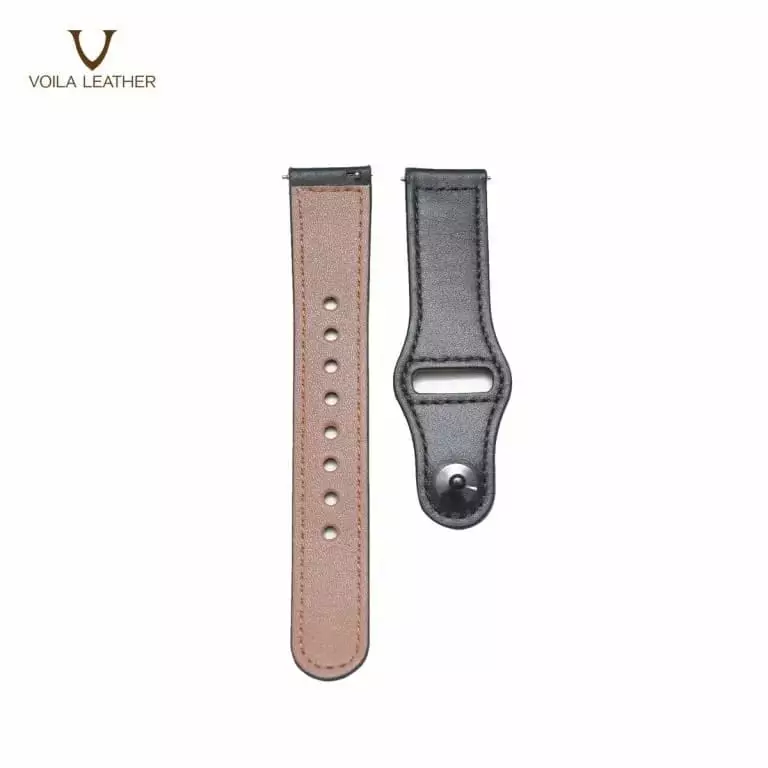 Voila Nano Genuine Leather Unisex Strap for Smart Watch 20 mm Brown