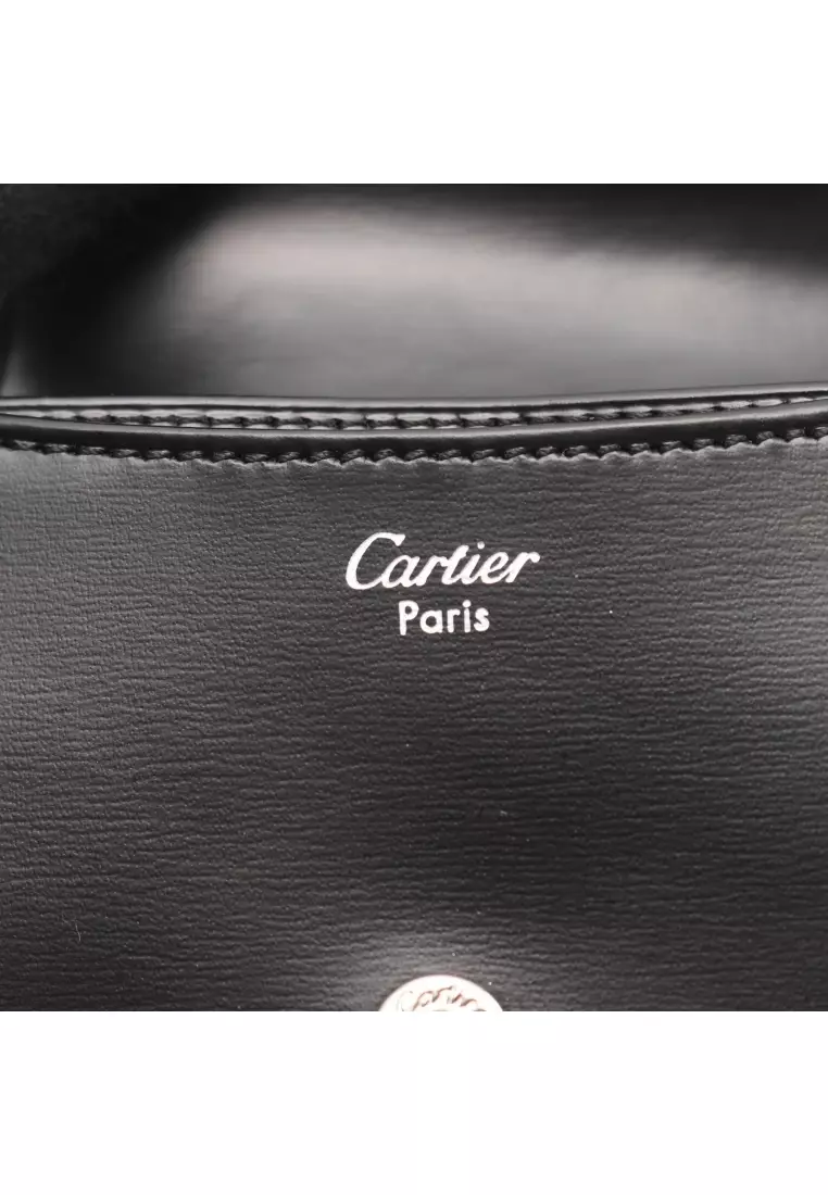 Pre-Loved Cartier Pasha coin purse leather black