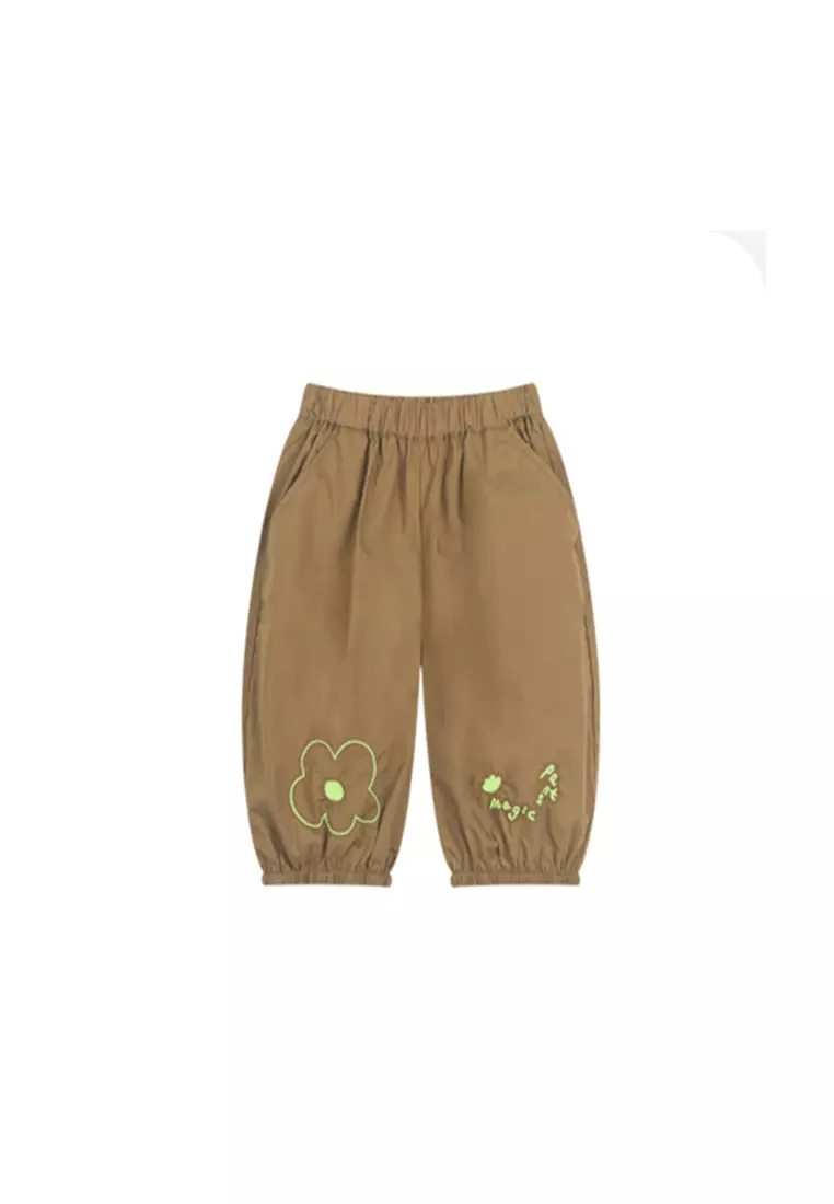 Mid Length Elastic Hem Shorts With Graphic Design