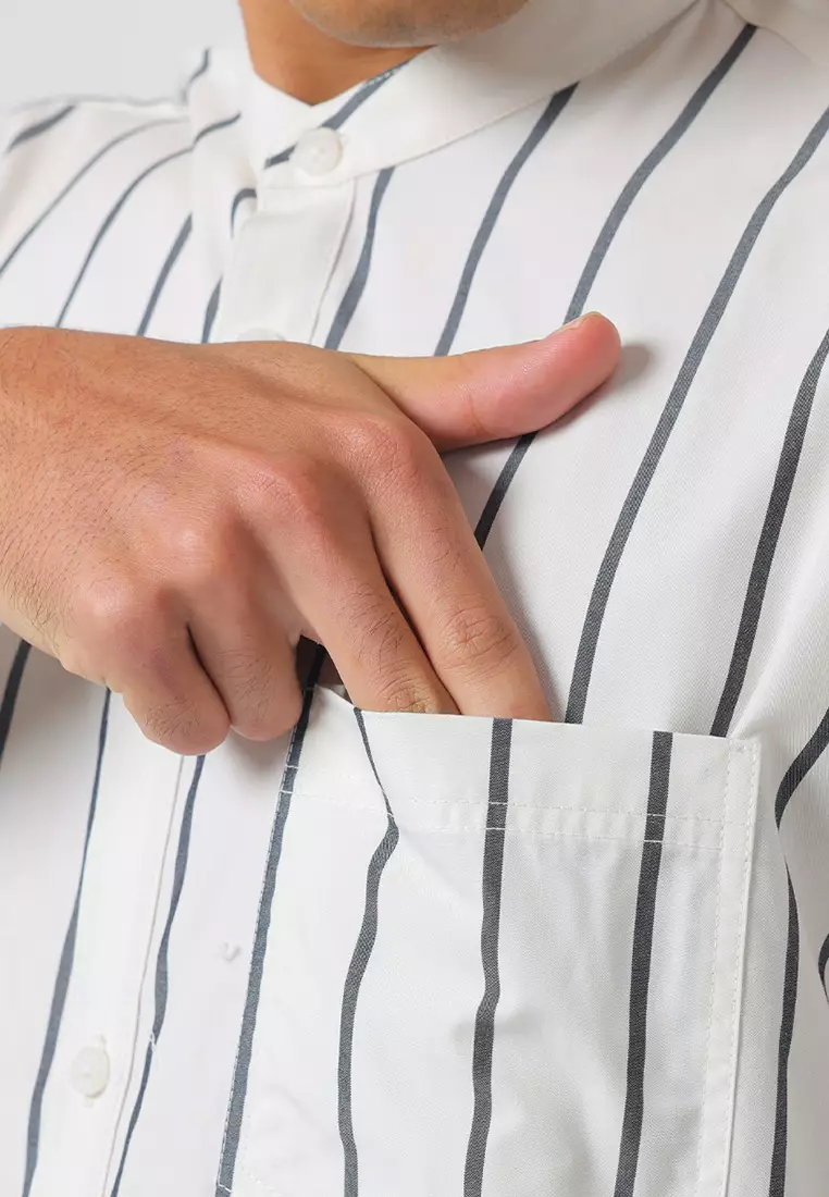 Kemeja Koko Pria Lengan Panjang TAJJA LIGHT BEIGE Baju Muslim Pria