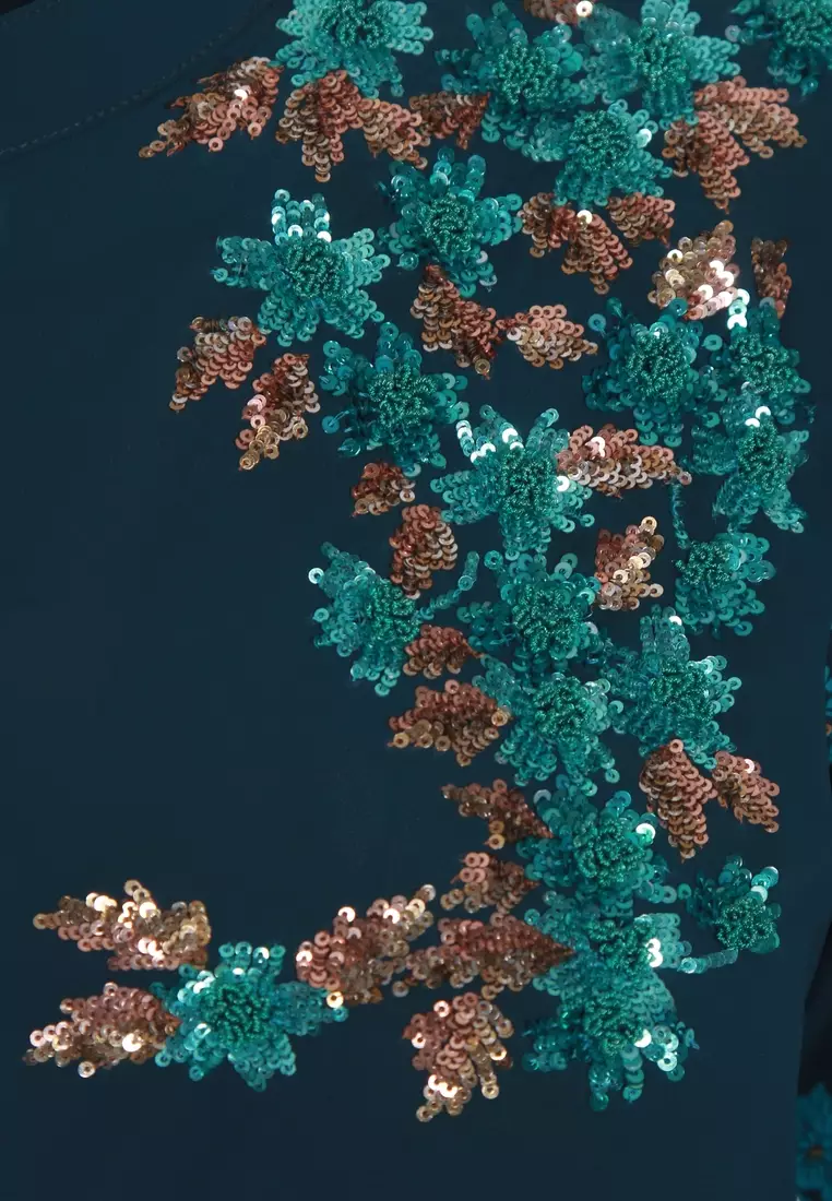 Le Reve 青色 A 线 Salwar Kameez 套装