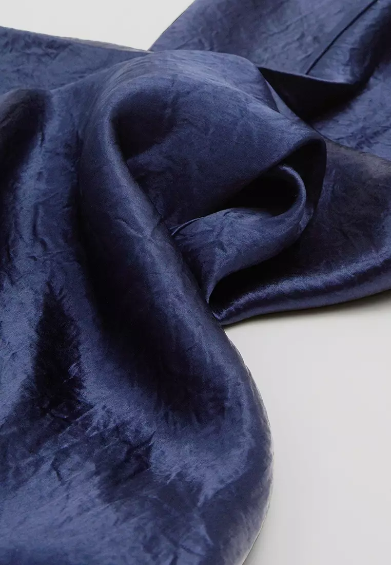 One-Shoulder Satin Midi Dress