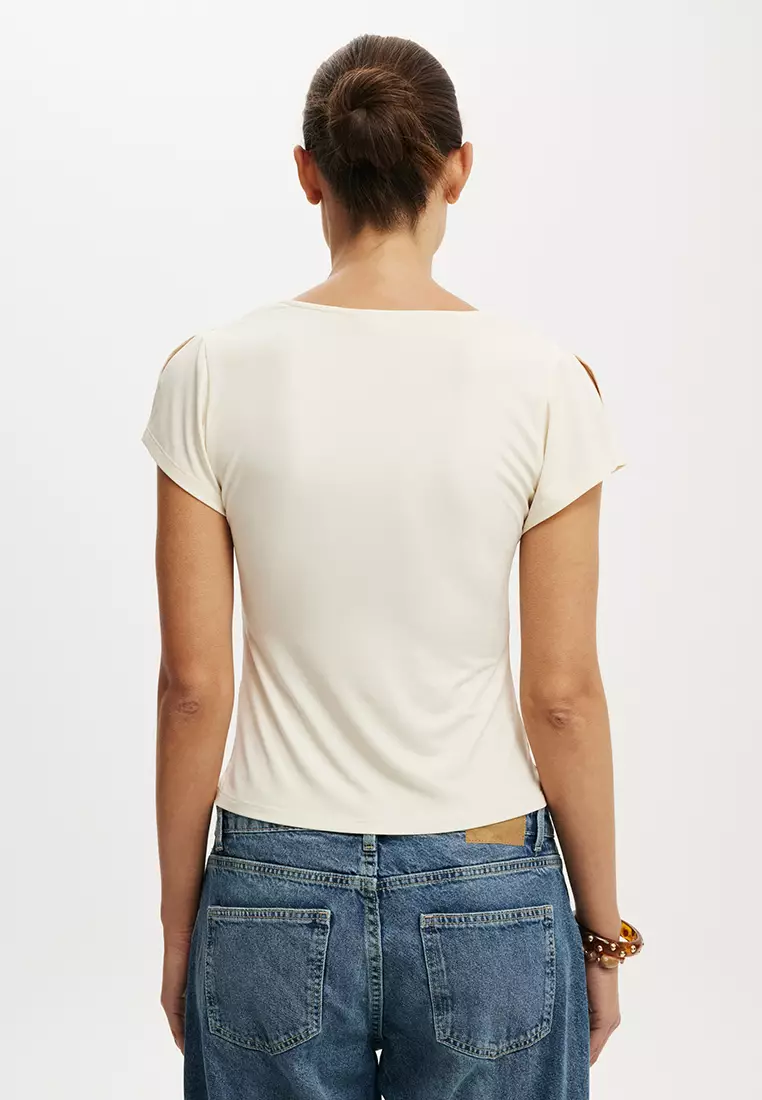 Marlo Wrap Short Sleeves Tee