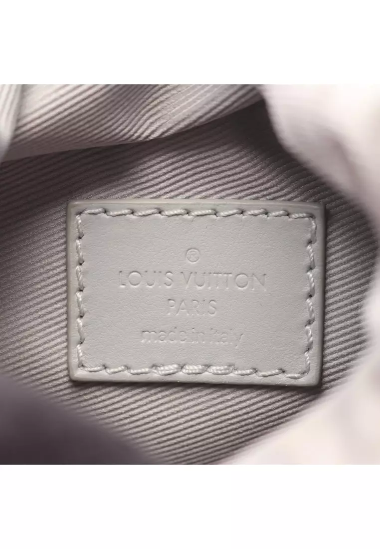 Pre-Loved Louis Vuitton Chalk Nano Bag white monogram Shoulder bag PVC leather white Light gray