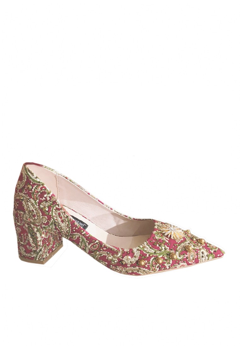 VANSA 7cm Printed Rhinestonet Evening and Bridal High Heel Shoes VSW-P762