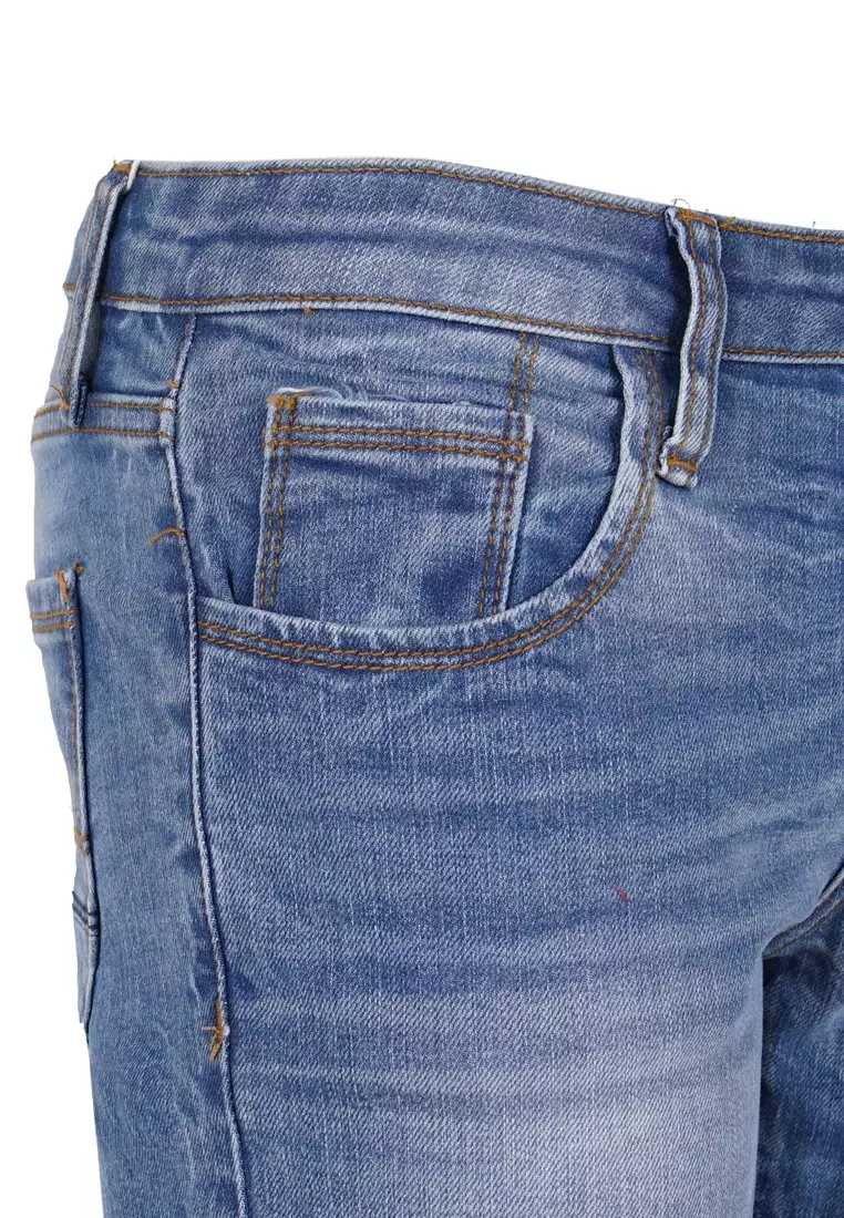 3Second Women's Long Skinny Jeans Wash Denim Shawty 011124