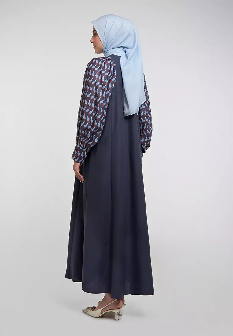 Kami Edna Drapery Sleeve Dress Frost