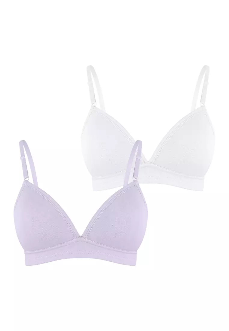 Salient Femme 2-in-1 Pack Molded Teens Bra With Adjustable Straps Underwear for Teens