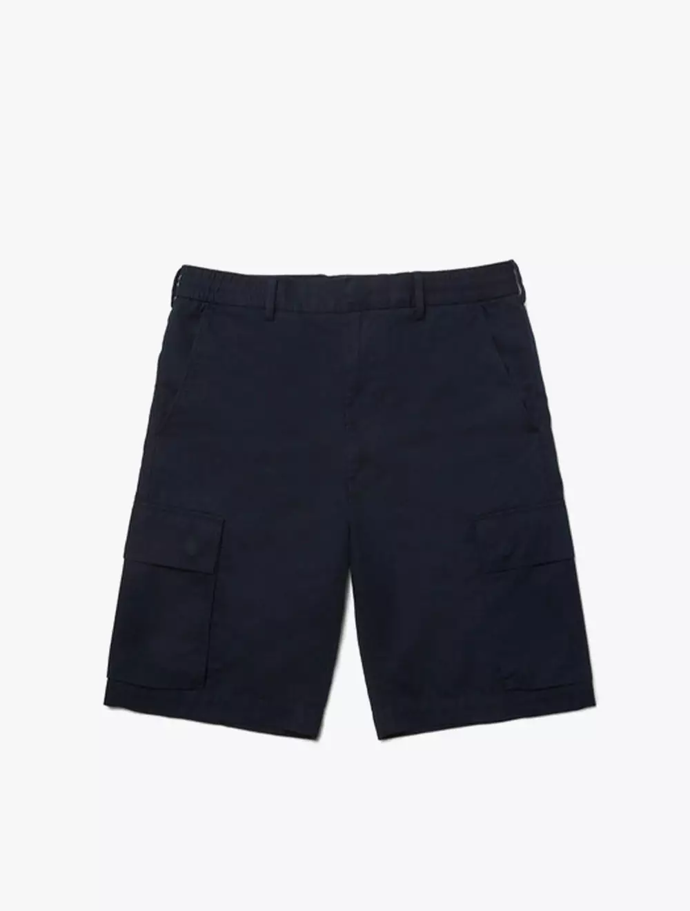 Men's Relaxed Fit Cotton And Linen Twill Cargo Bermudas - Blue