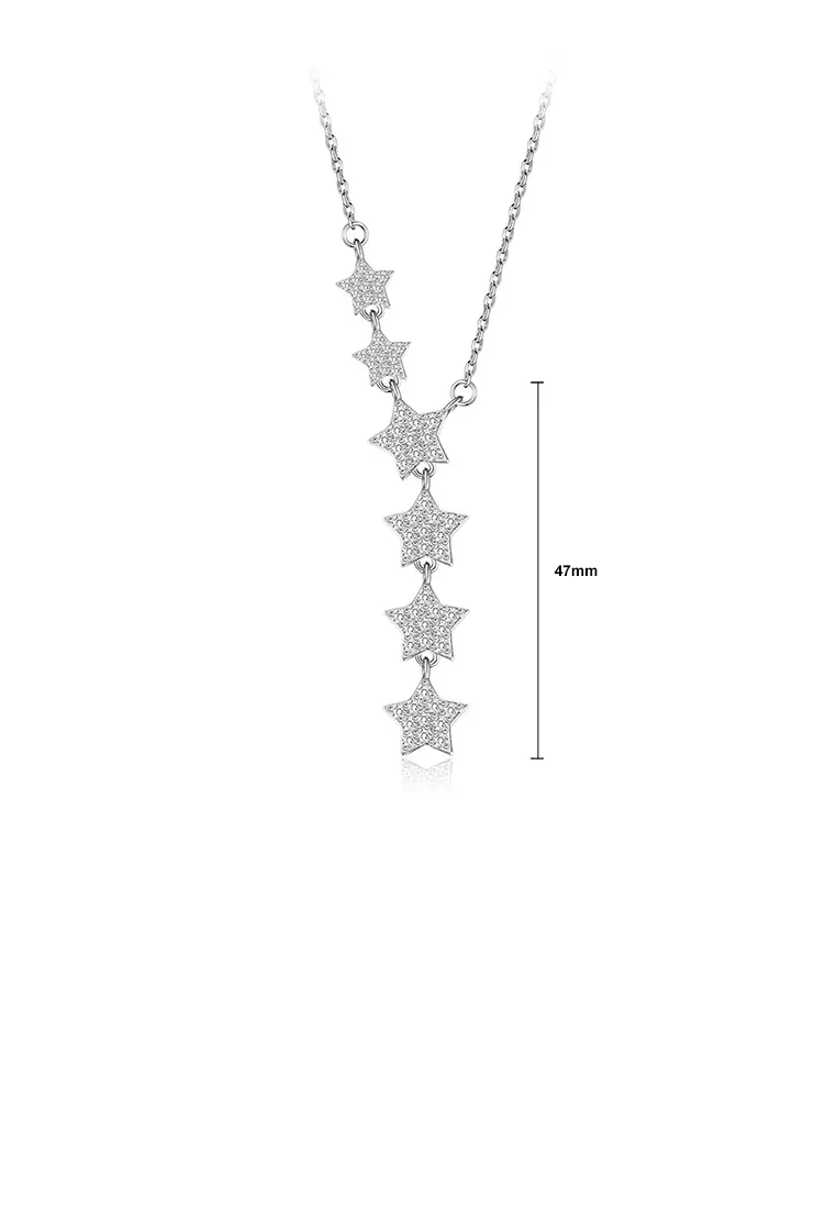White gold sale star necklace