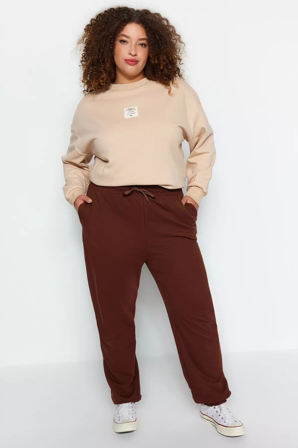 High waisted joggers plus size shop