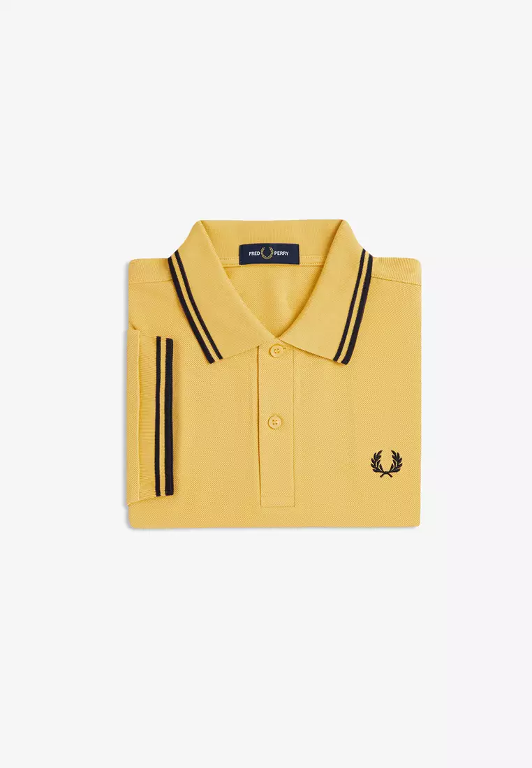 Fred Perry M3600 Twin Tipped Fred Perry Shirt (Honeycomb / Navy / Navy)
