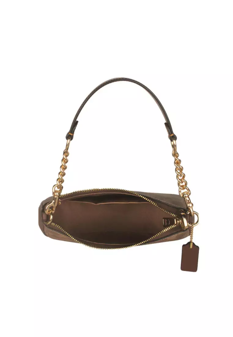Teri Shoulder Bag In Signature Canvas Tan Brown CV933