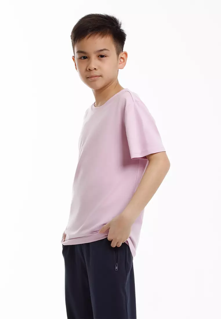 Forest Kids Unisex Premium Soft-Touch Cotton Regular Fit Round Neck T-Shirt - FK82001-72LtPurple
