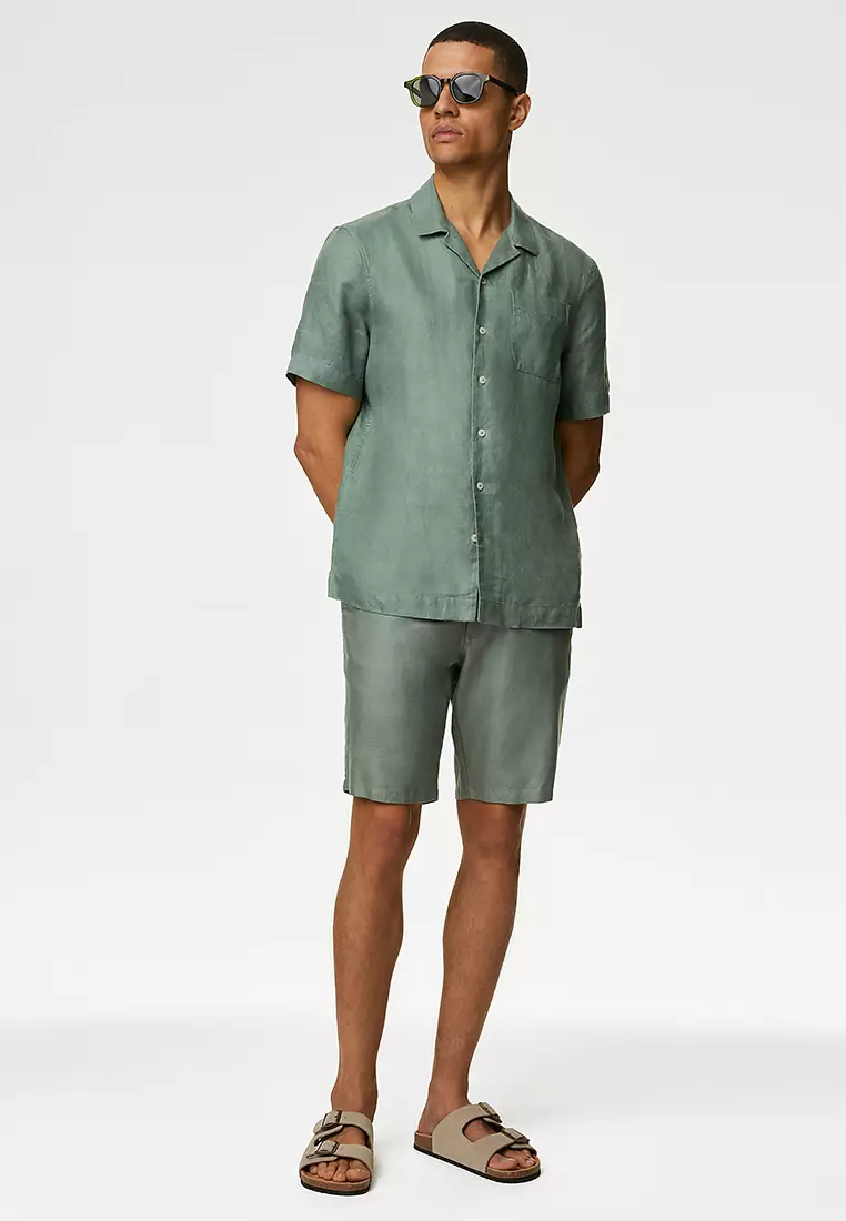 Pure Linen Cuban Collar shirt