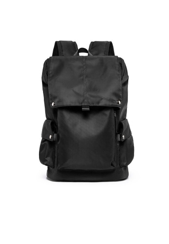 Lara black Men's Front Flap Backpack 87A26AC459E77BGS_1
