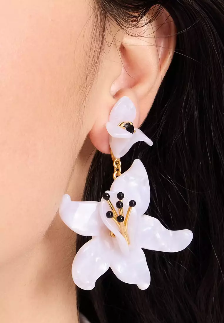 Brighten Up Statement Earrings in White/ Multi KH505
