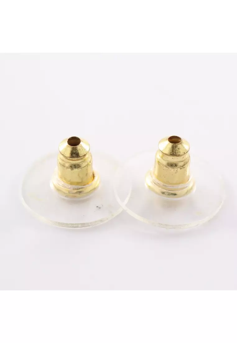 Chanel Pre-Loved Chanel coco mark ribbon swing earrings GP  display picture 1