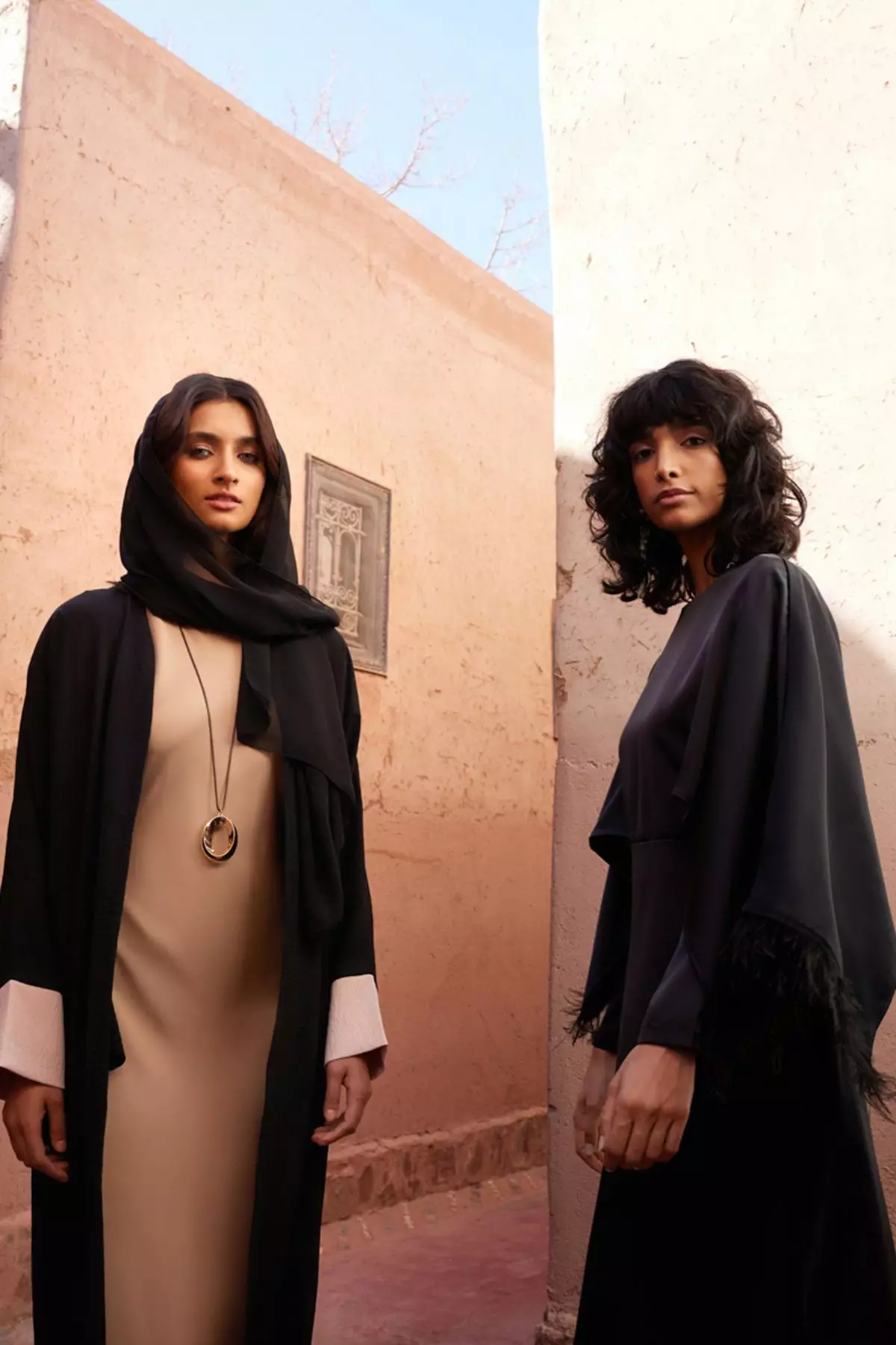 Modest Color Block Abaya 2-Piece Set