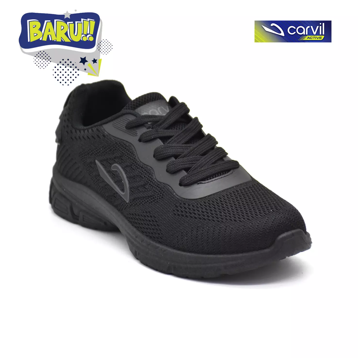 Carvil Sepatu Sekolah Anak Ghani-02 LT Black/Black