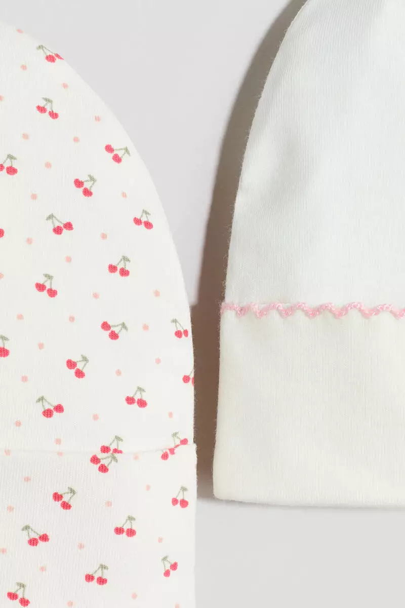 2-pack cotton beanies