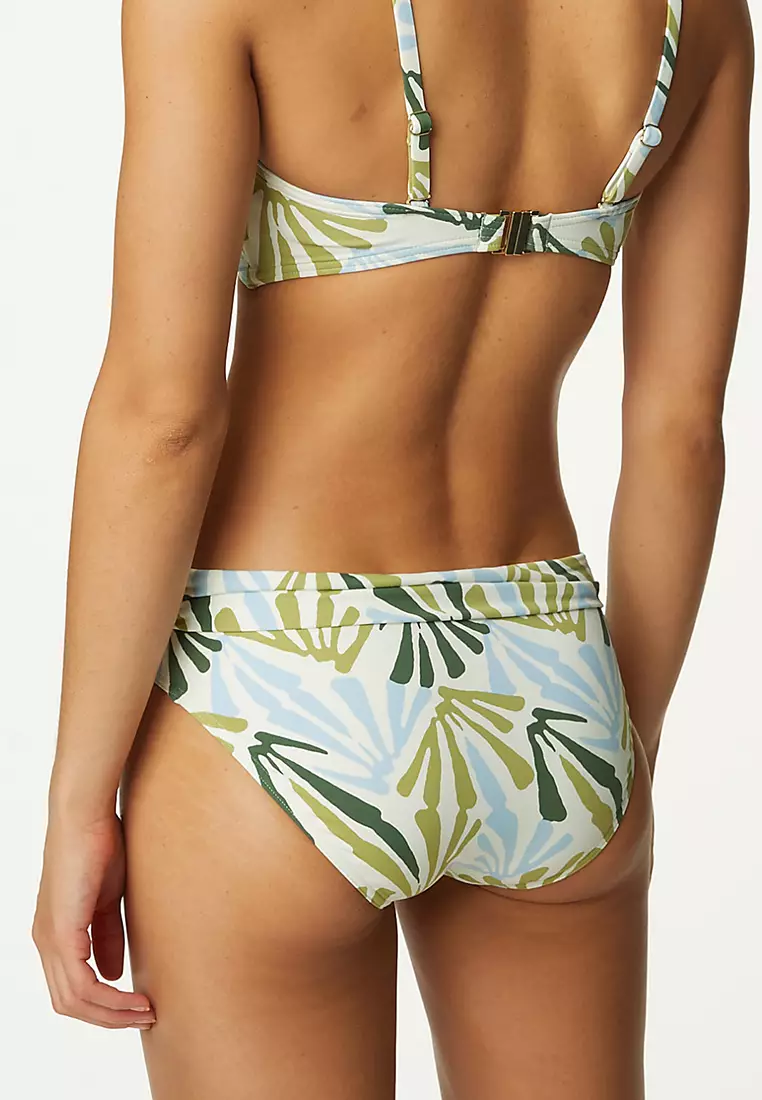Printed Roll Top Bikini Bottoms