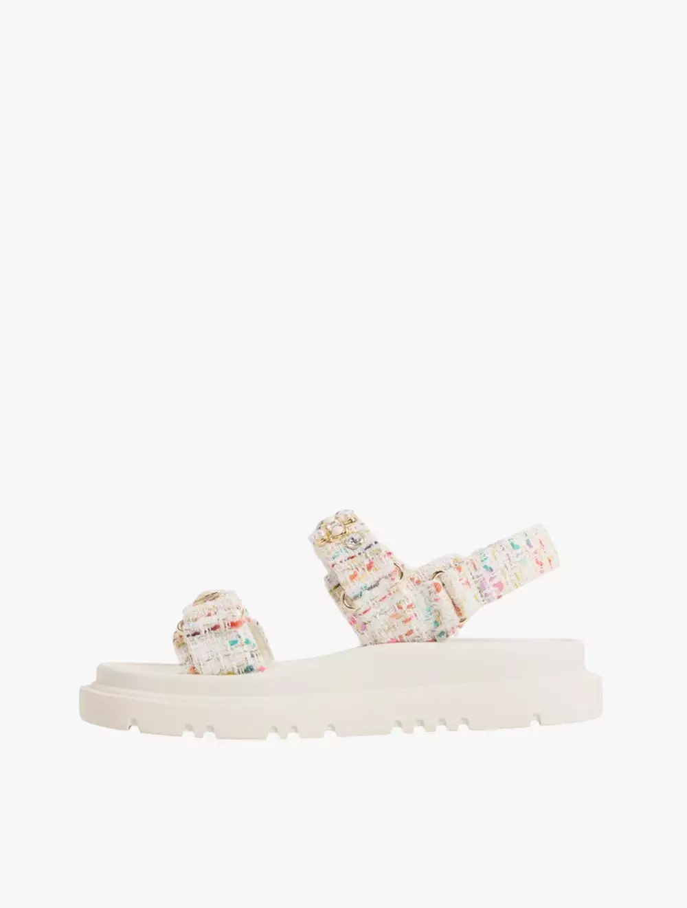Aldo Gemima Women's Footbed Sandals - White/Multi