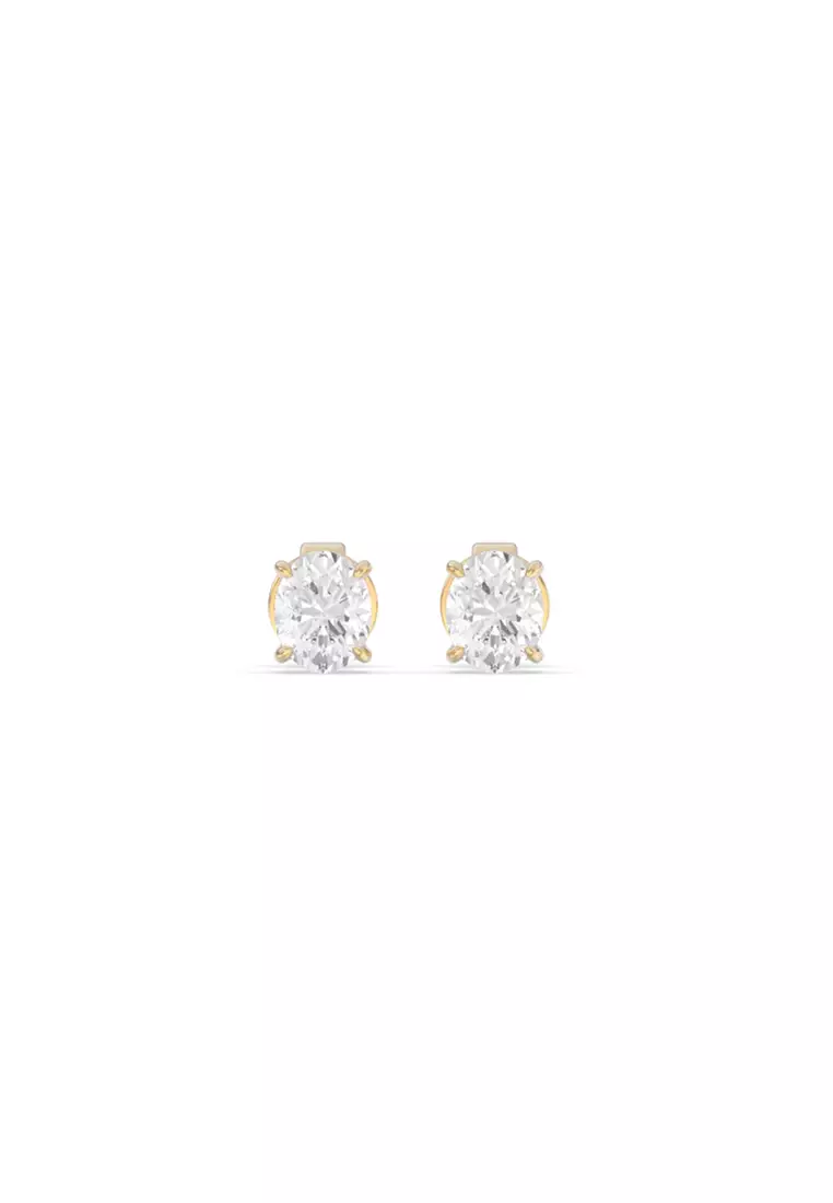 Buy BEON Diamond 0.67ct TDW Refined Oval Lab Grown Diamond Stud ...