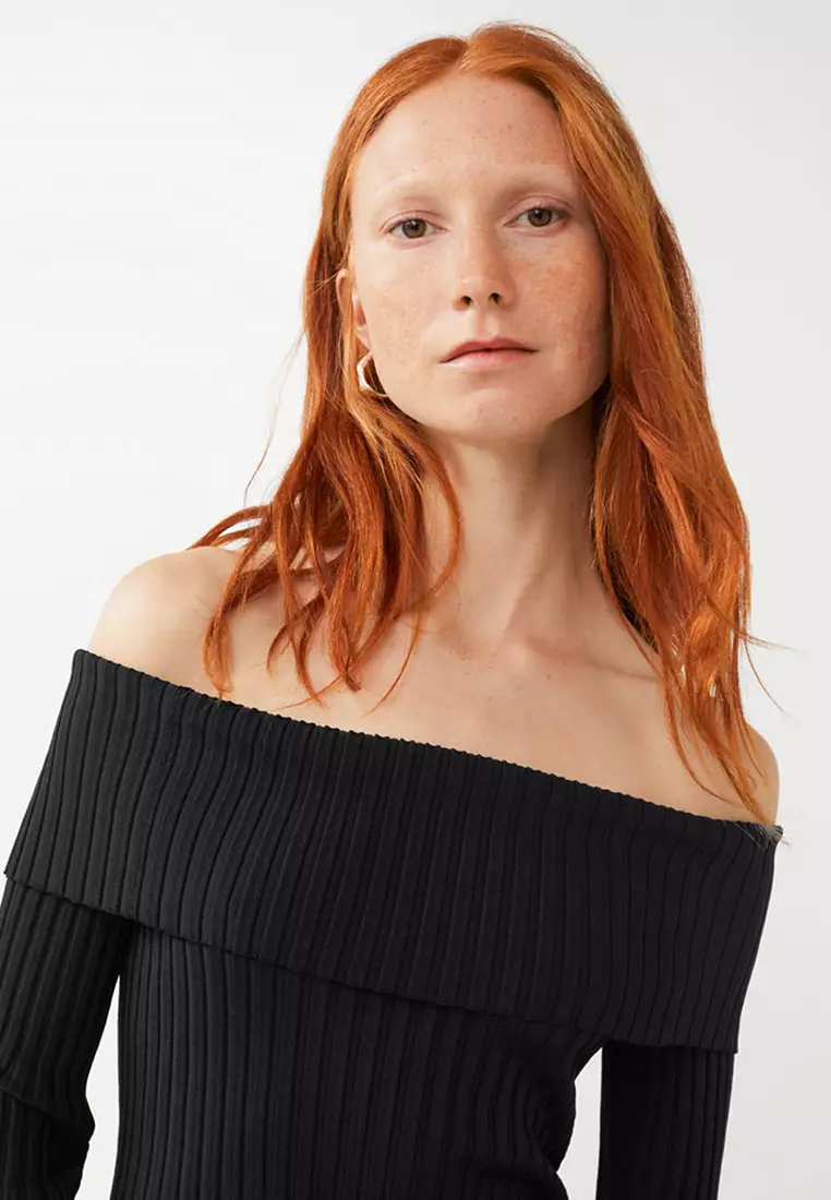 Layered Ribbed Midi Dress