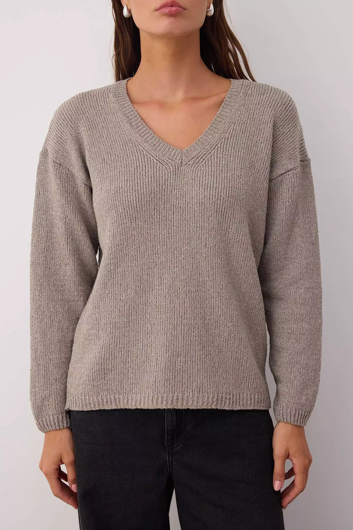 Mink More Sustainable Cotton Oversized Knitwear Sweater