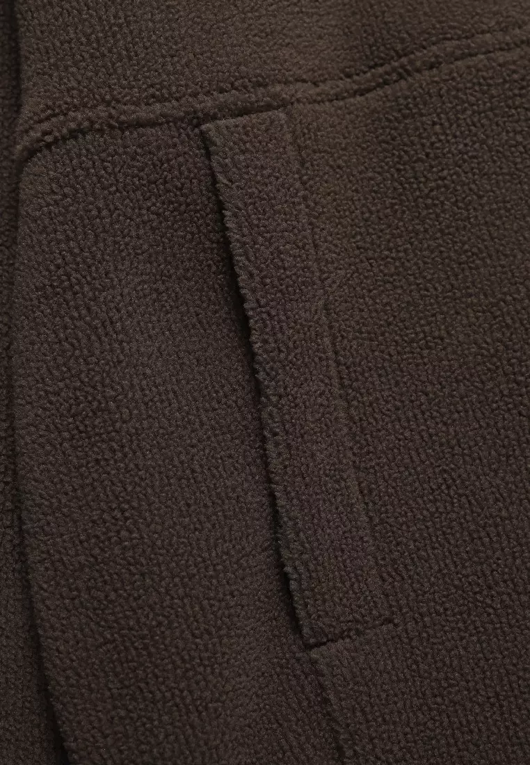 男女同款絨毛高領拉鍊外套