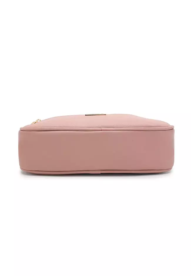 Multi Compartment Crossbody Bag / Sling Bag - Pink