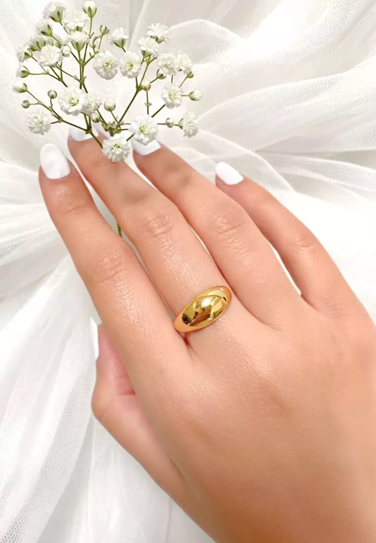 Elan Irregular Open Claw Gold Ring