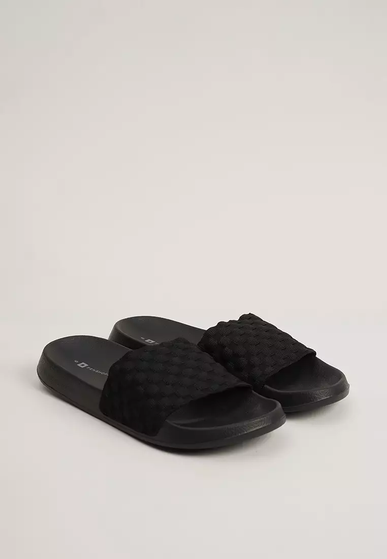 Discount on Penshoppe  shoes - SKU: Men's Checkered Knit Band Slides