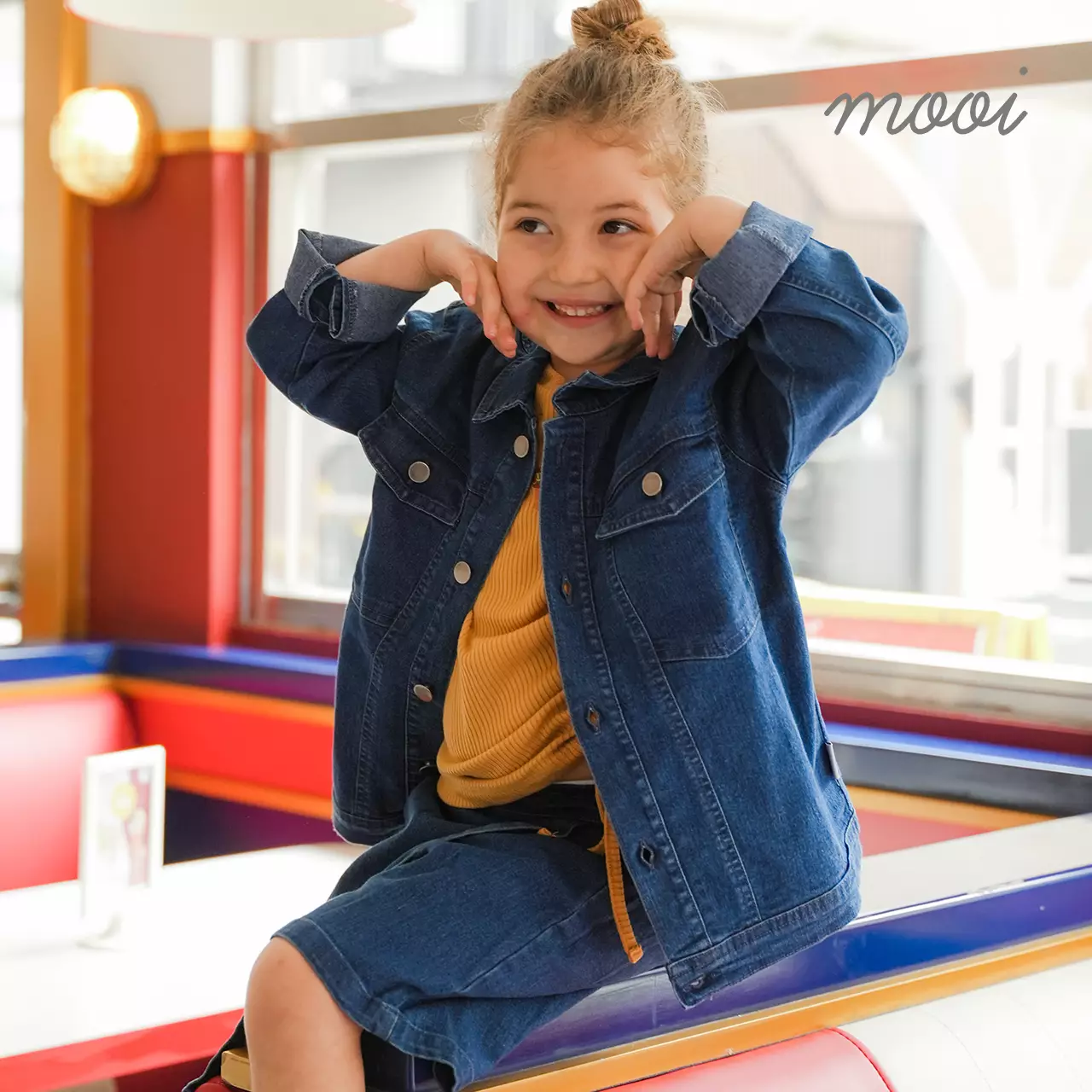 Mooi Jaket Jeans Anak Arlo Denim Jacket - Dark Blue