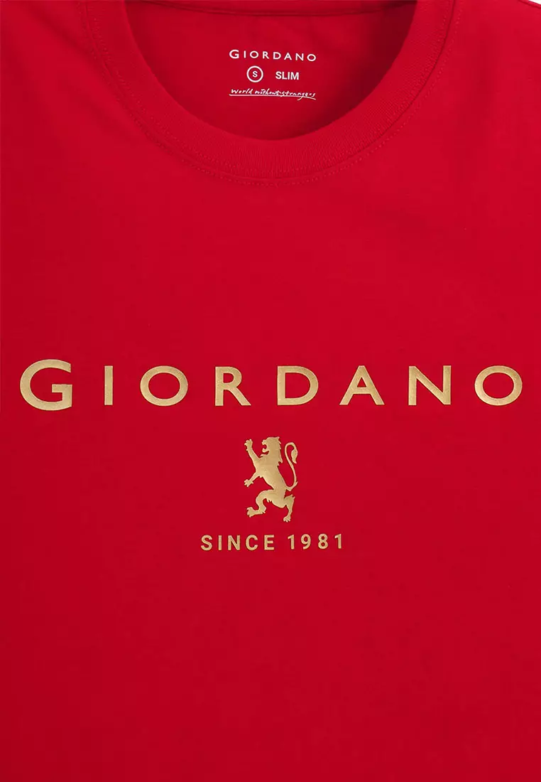 Men's Slim Fit Lion Logo Tee