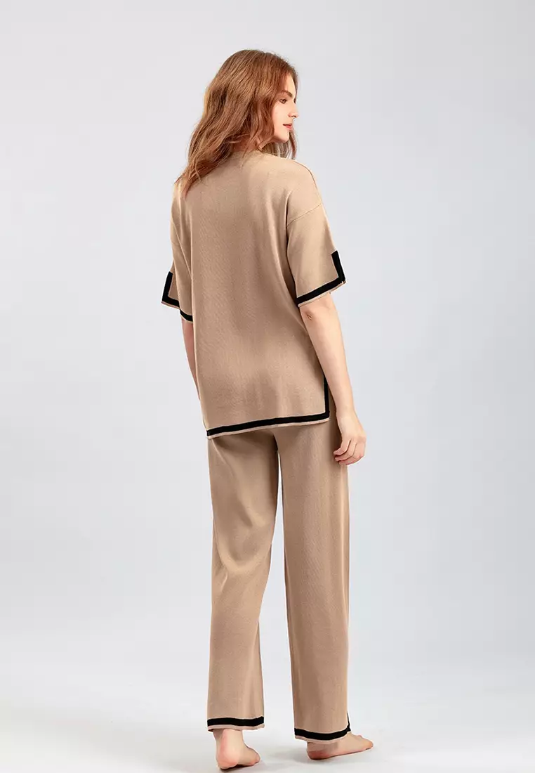 Fashionable Color-Block Knitted Set SX3204