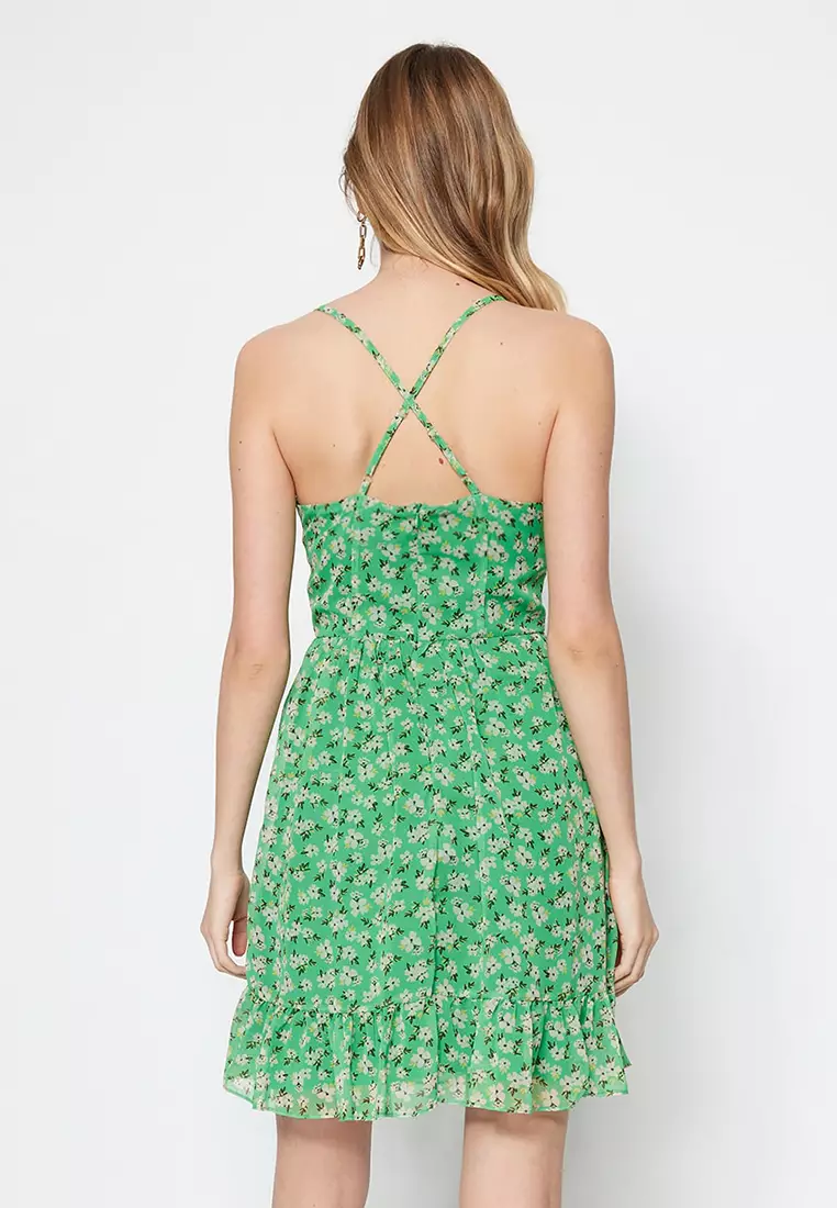 Floral sale crossover dress