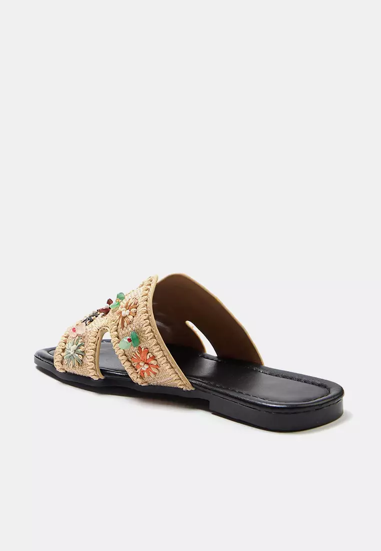 Embroidered Sandals