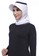 Attiqa Active white Short Runner- White list Navy , Sport Hijab E3BA1AAF767F89GS_3