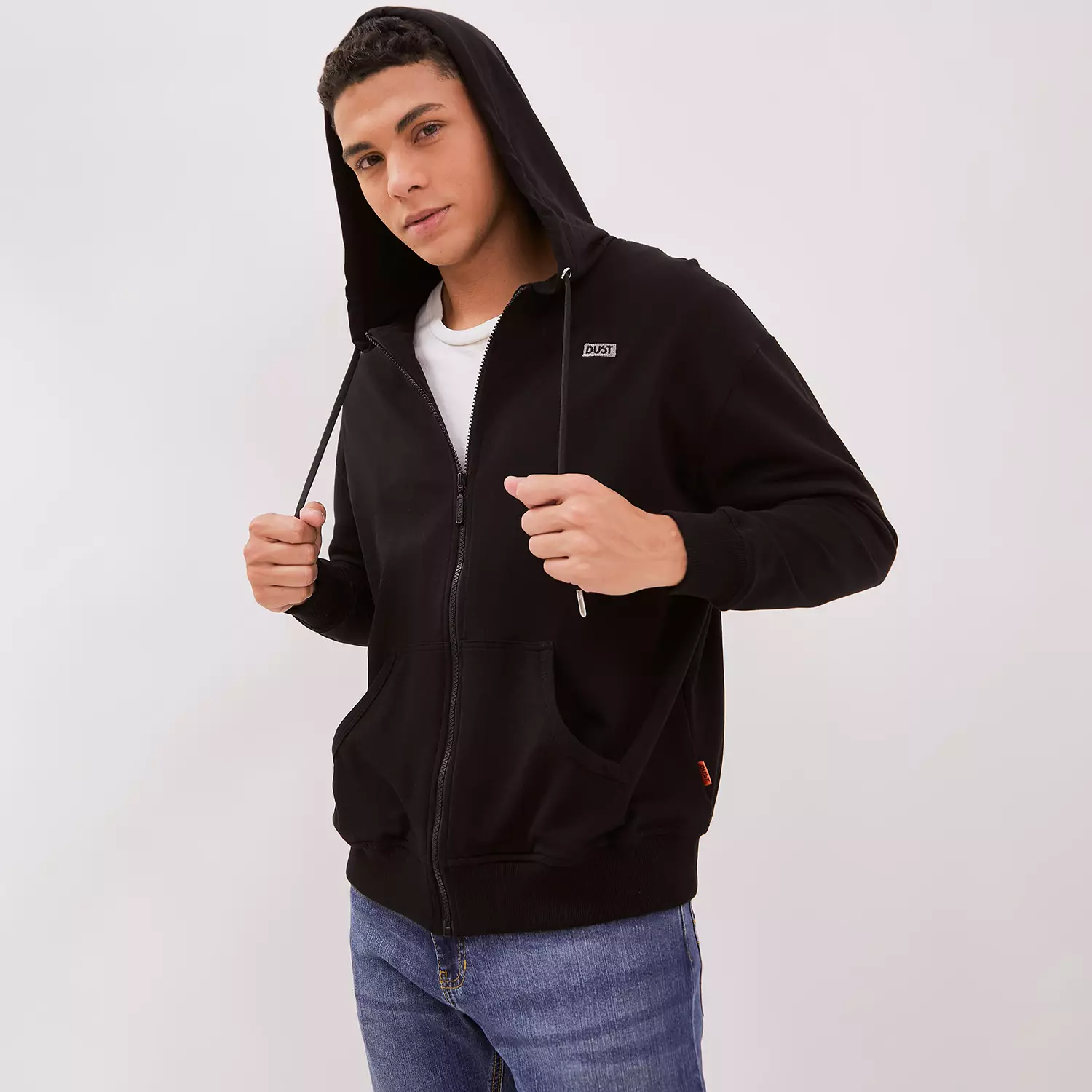 DUST Jaket Hoodie Unisex Huraga Hitam (D.5401-U)