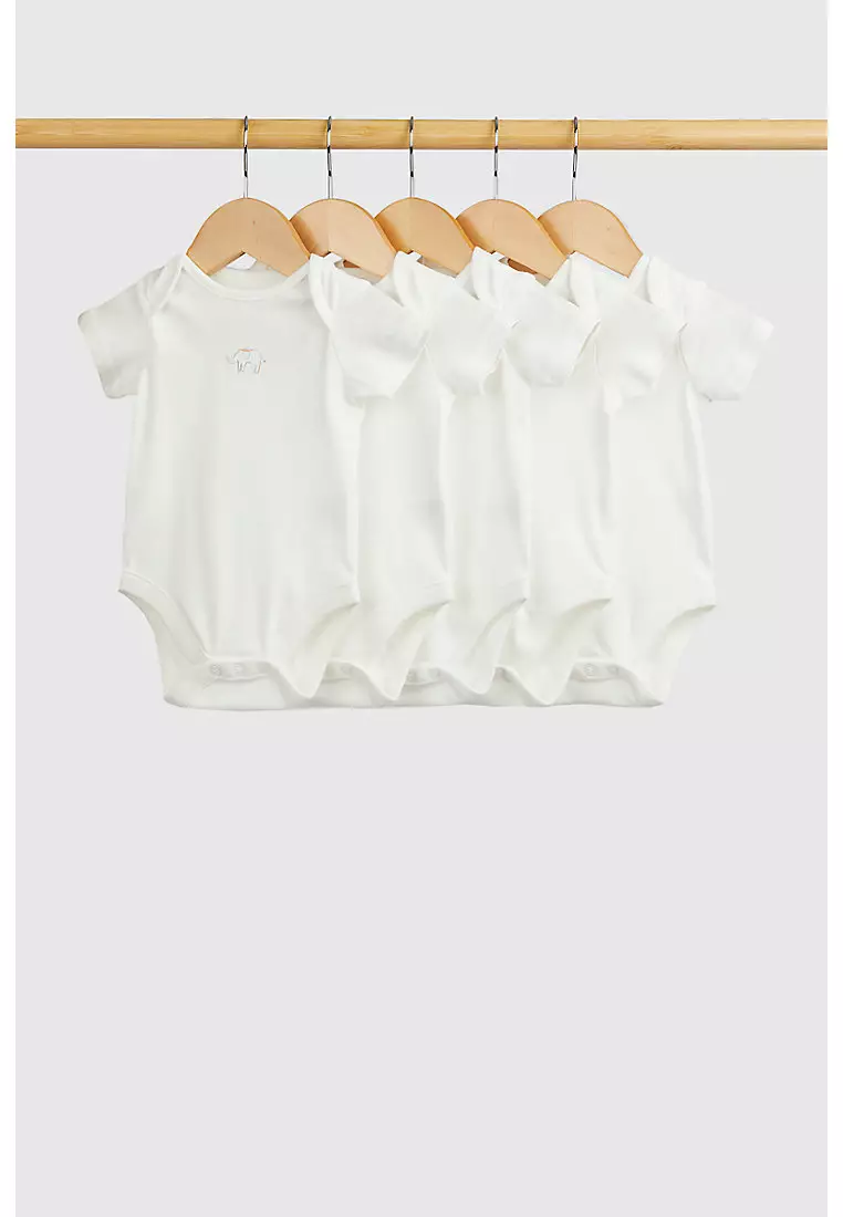Buy Mothercare Safari Short-Sleeved Bodysuits Pack Online - Main Image