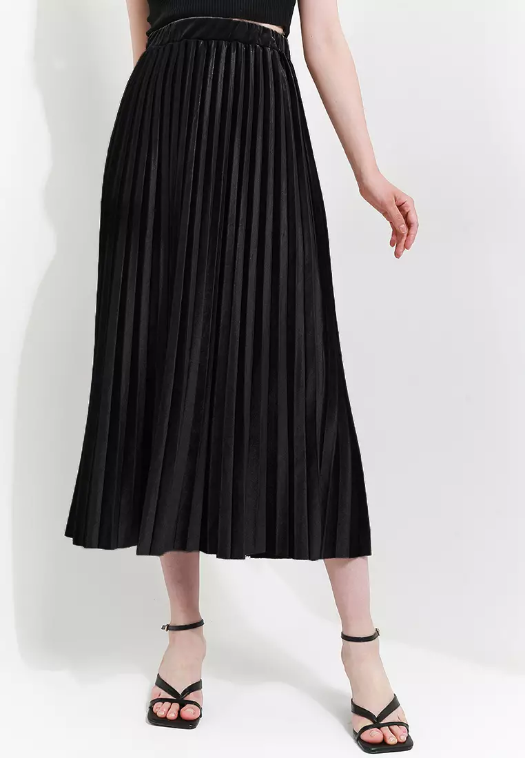Pleated Skirt Velvet