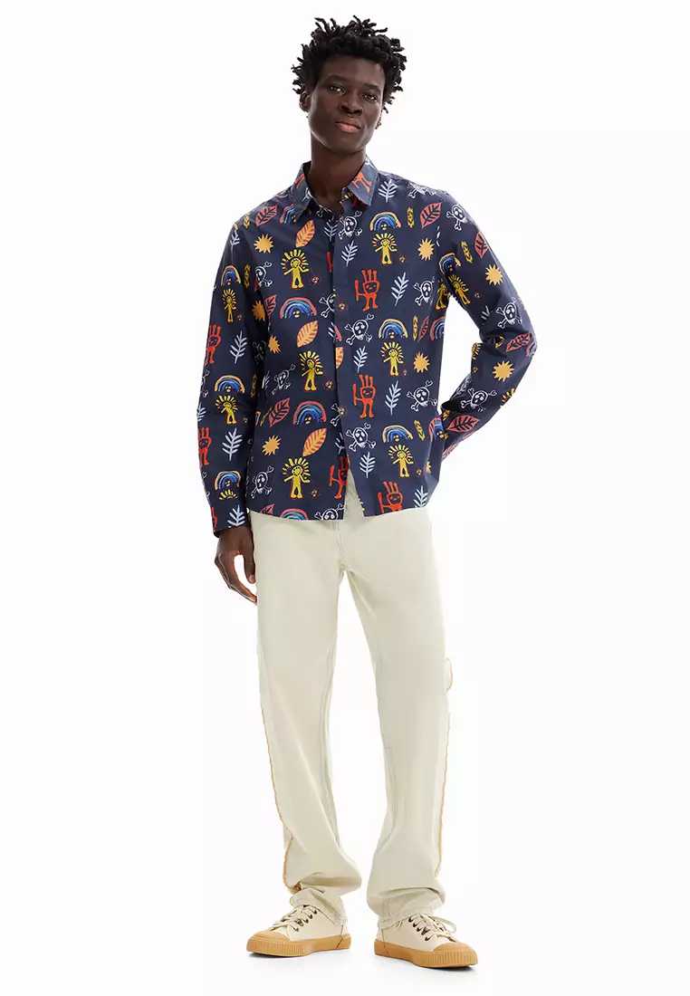 Arty poplin shirt Men's I