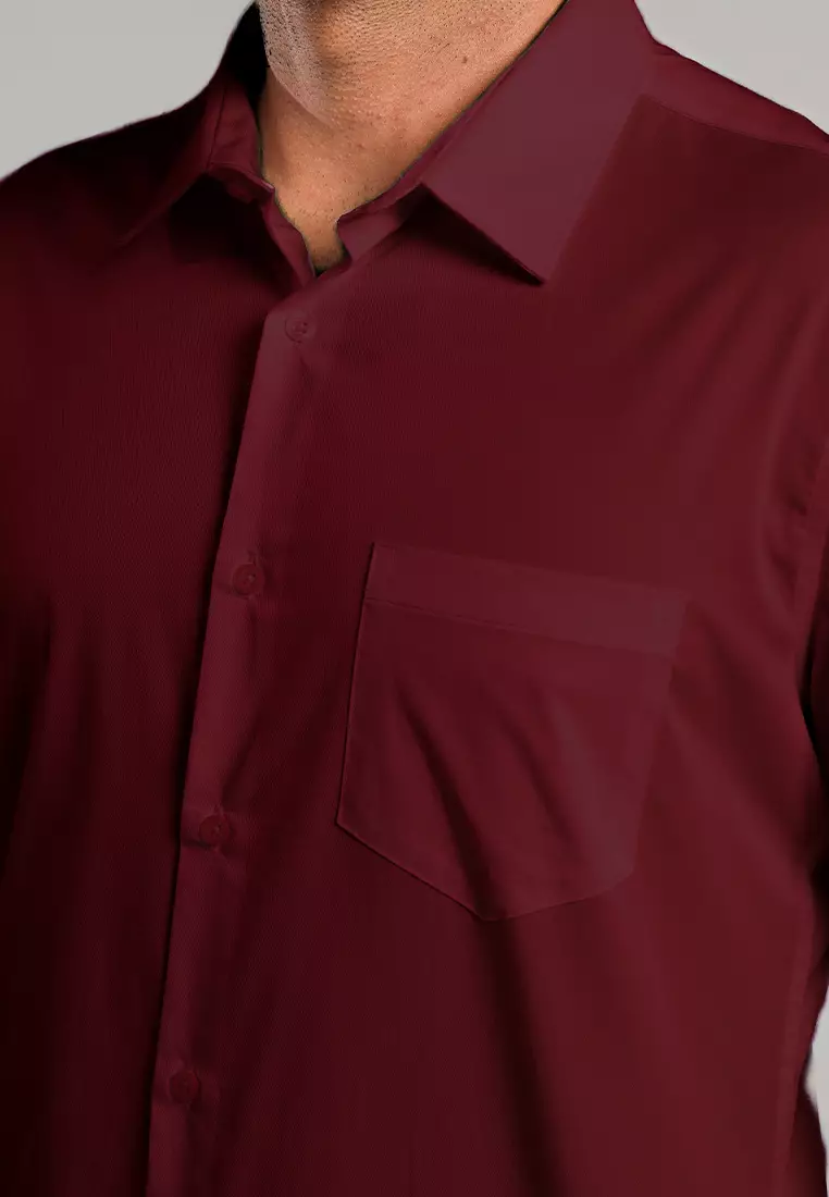 MOC - Kemeja Lengan Pendek Pria Bolivia - Maroon